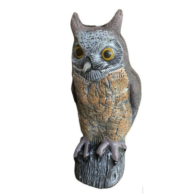 Sedící sova pálená 38 cm