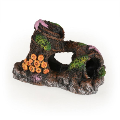 Akvarijní dekorace PO-020 Potopený barel