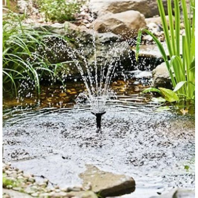Hybridní solární fontána Heissner 1000 l/h | Baterie + Síť | Naše Jezírka