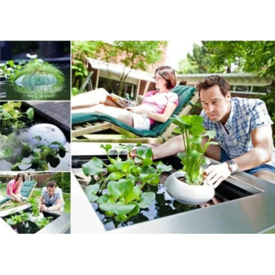 plovoucí osvětlení do jezírka - ostrov