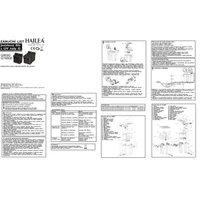 návod filtr Pond G16000