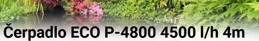 čerpadlo Invital Eco P-4800