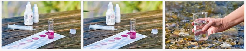 měření kvality vody v jezírku